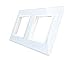 Produktbild Nur Glasblende 2 Fach LIVOLO Rahmen Glasrahmen für Steckdose VL-C7-SR/SR-11-A Weiss