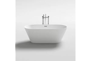 Bagno Italia vasca da bagno 170x80x58h, 160x80x58h, 150x75x58h cm freestanding bianca design moderno centro stanza I