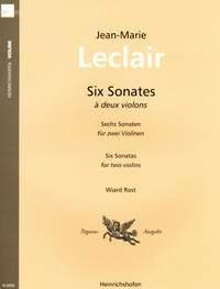 HEINRICHSHOFEN LECLAIR J.M. - SIX SONATES A DEUX VIOLONS Classical sheets Violin
