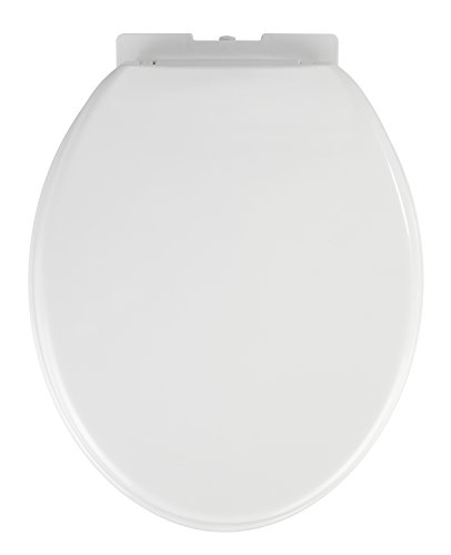Wenko WC-Sitz Optima Toiletten mit Absenkautomatik, Fix-Clip Hygiene Befestigung, 1 Stück, 22416100