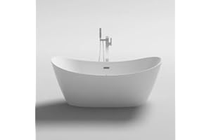 Bagno Italia Vasca da bagno 170x80x72 cm centro stanza freestanding bianco lucido stile moderno design