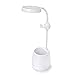 Produktbild LED wiederaufladbare Schreibtischlampe Verstellbare Touch Leselampe Leuchttisch mit Stifthalter Mini Fan Schminkspiegel
