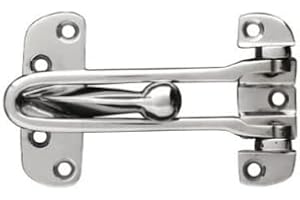 UAP Robust Door Restrictor & Lock for UPVC Doors - Solid Bar Door Stop with Easy-Grip Design for Limited Mobility - Chain-Free Safety Guard, Door Chain Alternative (Polished Chrome)