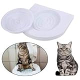 ADEPTNA Siège de toilette pour chat - Kit bac à litière pour animal domestique - Système de train à litière avec guide d'entr