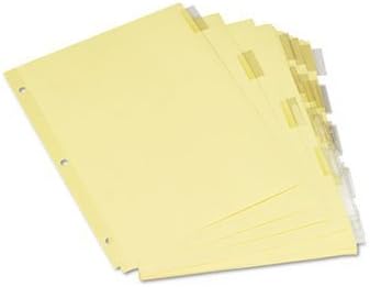 Universal 21873 Insertable Index Clear Tabs Eight-Tab Letter Buff Six Sets per Pack