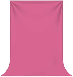 Fizool 8x12 Ft LEKERA Backdrop Photo Light Studio Photography Background Cloth/Curtain with Carry Bag for Professional Photo Shoot (Pink)