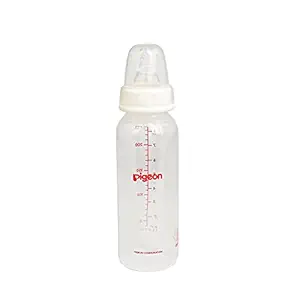 Pigeon Peristaltic Nursing Bottle Rpp 240Ml(White) Nipple M, transparent, one size (88096)
