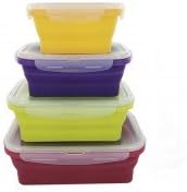 Lot de 4 bo&icirc;tes herm&eacute;tiques r&eacute;tractables