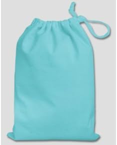 Cotton Drawstring Bags in a selection of sizes and modern, Bright colours (25 cm x 35 cm, Turquoise)