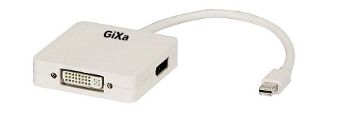 GiXa Technology Adapter Mini Display Port DP auf DVI + HDMI Stecker Konverter Mini Displayport für HD TV PC Monitor HDTV Beamer und Apple Macbook Kabel Converter