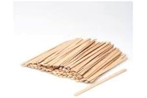 BRITISH FOOD SHOP 500 Wooden 5.5" Classic Round Ends - Coffee Tea Hot Drinks Stirrers