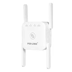 Homgee WiFi Range Extender Wireless & AP Modes/Dual Band 2.4G(up to 300M s) & 5G(up to 867M s)/4 Antennas White EU Plug