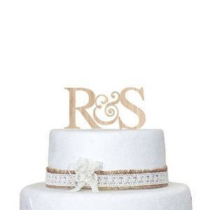 Kuchendekoration für Hochzeitskuchen, Monogramm nach Wunsch personalisierbar
