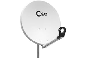 HDSAT Parabole Satellite Acier 60cm avec Support LNB en Acier Galvanisé
