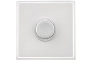 HUBER natynkowy przycisk dzwonka, pojedynczy z polistyrenu, przycisk dzwonka do drzwi, natynkowy z tworzywa sztucznego, przełącznik dzwonka, kwadratowy,