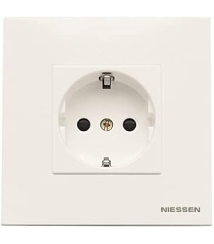 Niessen Zenit Base De Enchufe Schucko IP55 - Para Instalaciones Exteriores O Húmedas
