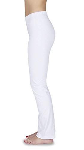 SONNENGRUSS Yogahose für Damen, lang. Bequeme Hose für Frauen aus weichem Jersey-Strick in 92 % Baumwolle und 8% Elasthan. Größe XS bis XL . In den Farben marine-blau, schwarz und weiß. - 2