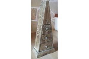 DanDiBo piramida – komoda z 3 szufladami Antique 60 cm drewno balsowe