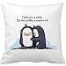 I Love You A Lottle Penguins Pillow Case