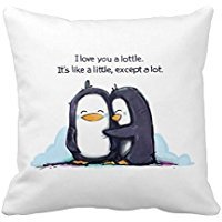 I Love You A Lottle Penguins Pillow Case