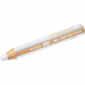 Preisvergleich Produktbild 5 x Stabilo Holzfarbstift woody 3 in 1 weiß