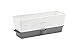 Cole & Mason Fresh Herb Range Self-Watering Potted Herb Keeper, Enamel Coated Steel, White and Grey, Triple