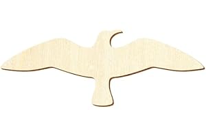 BÜTIC GMBH Fliegende Holz Möwe V1 - Deko Basteln 3-50cm, Größe:10cm, Pack mit:10 Stück