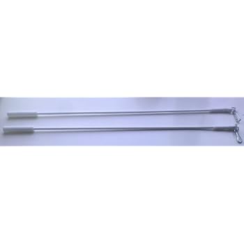 1 Pair Of Curtain Draw Rods 125cm Long White Metal Amazon Co Uk