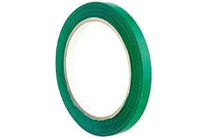 CARTOLERIA MANZONI DI LO MONACO ROSARIA SAS Nastro per sigilla sacchetti (8 pezzi) alta qualità da 66 metri nastro sigillatrice - verde scuro