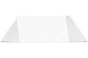 ECOFOXX Quadrat 110x110cm - Funkenschutzplatte Kaminbodenplatte Glasplatte f. Kaminofen Unterlage (Quadrat 110x110cm mit Silikon-Dichtung)