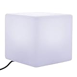 Netzbetriebene Leuchtwürfel. Perfekt als Möbel, Beistelltisch, Tisch, Sitz, Hocker