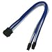 Produktbild Nanoxia 8-Pin EPS Verlängerung, 30 cm, blau/weißer Einzelsleeve