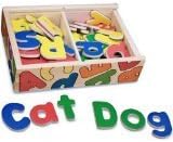 Melissa &amp; Doug Wooden Letter Alphabet Magnets