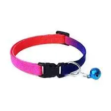 RvPaws Colorful Cat Collar with Bell, Adjustable Rainbow Collars for Cat Kitty Puppy Rabbit Small Animals