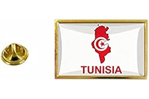Akachafactory Pins pin Badge Pin Bandiera Paese TN Tunisia, Resina