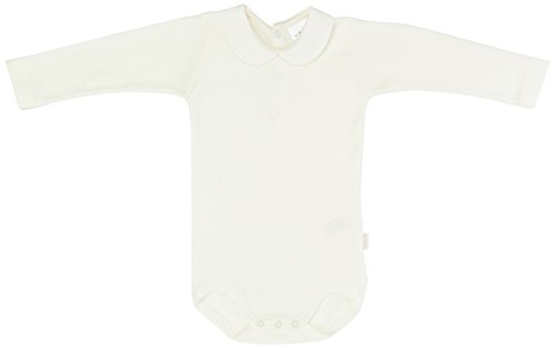 Cambrass Baby Girl's Interlock Round Collar Long Sleeve Bodysuit Beige, 6 Months