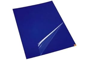 TRIO PLUS Cleanroom Sticky Tac Tacky Mats 90cm x 60cm Blue (5)- Contamination Control Perfect for Cleanrooms, Construction Sites, Hospitals, Clinics, Tattoo Studios
