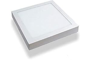ONSSI Plafón de Techo LED Cuadrado 22x22 cm, 20W Blanco Cálido 3000k Superficie Marco Blanco Panel LED Lámpara de Techo LED