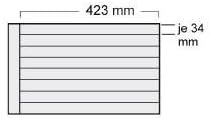 Safe Albums A3 Landscape Transparent Pages with 8 Horizontal Pockets of 423 x 34 mm and Black Interleaving - Pack of 5