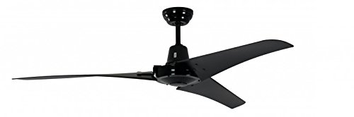 Industrie Deckenventilator Vourdries schwarz inkl. Wandschalter