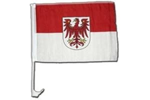 FLAGGENFRITZE Car Flag Germany Brandenburg Car Flag – 30 x 40 cm
