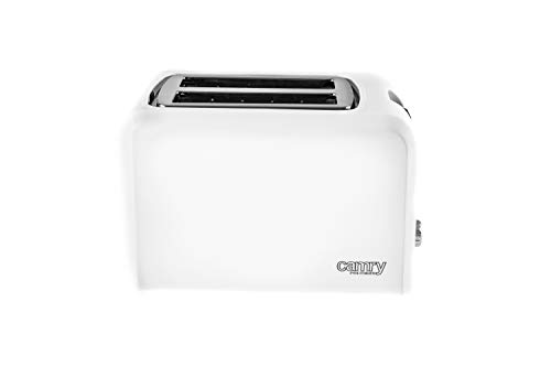 Camry CR-3209 Tostador 2 Rebanadas, 2 Ranuras, Blanco