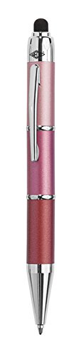 Wedo 2611501902 Touch Pen Mini Impression (2-in-1, integrierter Kugelschreiber, mit Drehmechanik, 10 cm) marsala-rot