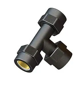 Kitec Composite Multilayer Pipe Reducing Tee Ideal for hot Water Application Pipe Fittings, Size- 3/4