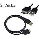 yichumy 2 paquetes. Cable de datos USB de repuesto Cable de audio para Sony NWZ-A15 NWZ-A17 reproductor de mp3 Sony Walkman NWZ S544 S545 Cargador Cable