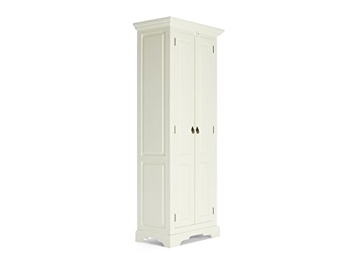 massivum Kleiderschrank Catana 75x190x44 cm Pinie weiß lackiert