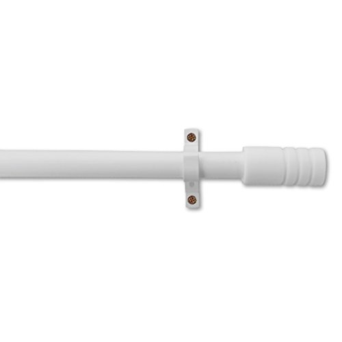 Stilgarnitur Gardinenstange Vorhangstange 120 – 215 cm ausziehbar 19 mm Ø Auswahl: weiß – perlweiß - 2