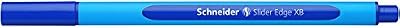 Schneider Slider Edge / 152203 Stylo bille rétractable Mine XB/bleu Corps bleu Lot de 10