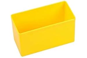 10 Einsatzboxen Allit EuroPlus Insert 63/1-63/5 Industrienorm Kleinteilemagazin Werkzeugaufbewahrung (Gr. 2 / Gelb)