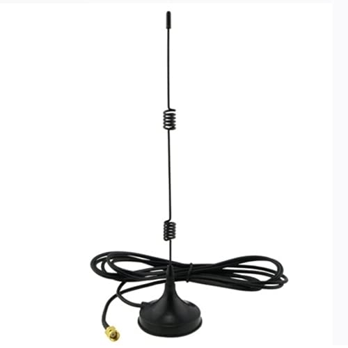 NETBOON 6dBi Magnetic Omni-Directional Springy Stand Base Wall Mount Antenna | SMA Male Connector | 3m Cable